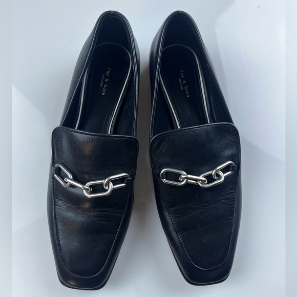 Rag & Bone ASLEN LOAFER - leather Square-toed loafers - Sz 37 S84-18 - Picture 7 of 12